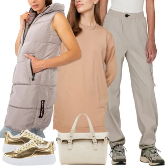 Prazničen outfit mit Bež/Bela/Khaki Men's Bags/Poslovna torba/Vrečka za prenašanje/Torba za čez ramo/Satchel torba/Nakupovalna torba Desigual "Sodobni Pomladni putfit"Look: Rap, Priložnostne, Eleganten, Klasična, Plemenita, Fancy, Glamurozno, Safari, Vintage, Kul, Prazničen, Modernen