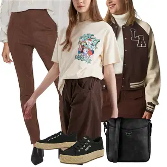 Classy outfits mit Rjava/Temno rjava/Vinsko rdeča/Bež Kavbojke Moška majica/Usnjena Jakna/Termodžinsi/Gležnarji/Motoristične Kavbojke/Trenirka Jeans/Kavbojke z Razporkom/Usnjene Čevlje/Kavbojke Visokega Pasu Vila "Sodobni Pomladni putfit"