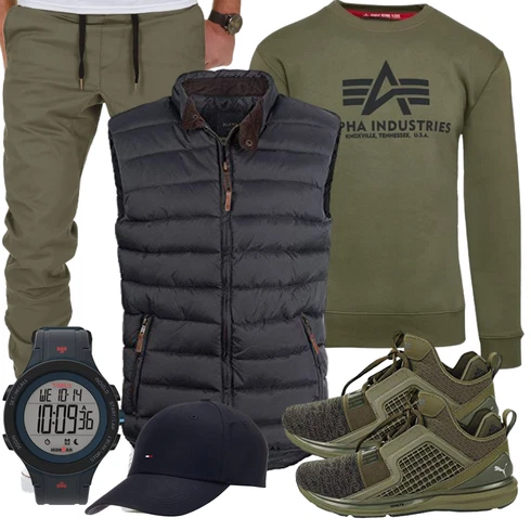 Grau/Grün Unkategorisiert/Winter Parka Puma kombinieren