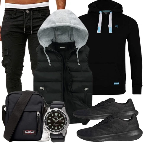 Stil Joggen Schwarz/Khaki/Dunkelgrün Löcherne Hose/Skinny Hose/Cargo-JoggingHose Cassiecy kombinierenLook: Boyfriend, Sportlich, Goa, Outdoor, Stil, Empire, Coole, Techno, Casual, Hip Hop, Workwear, Fitness, Arbeits, Freizeit, Trekking, Laufen, Joggen