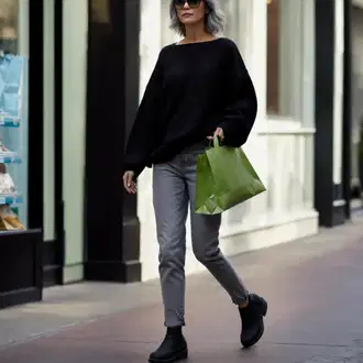 Green pants outfits "Sproščen Ab 60 outfit"