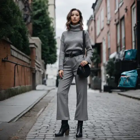 Kombinace Černá/Hnědá/Šedá/Tmavě šedá/Zelená Kalhoty z Umělé Kůže/Kožené zvonové Kalhoty/Kalhoty Bootcut/Kožená Kalhoty/Rozšířená Kalhoty/Vinylové Kalhoty Vila