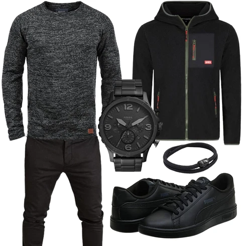 Teddy Jacke/Outdoorjacke/Sweatjacke Riverso kombinieren mit Blau Schuh Fossil