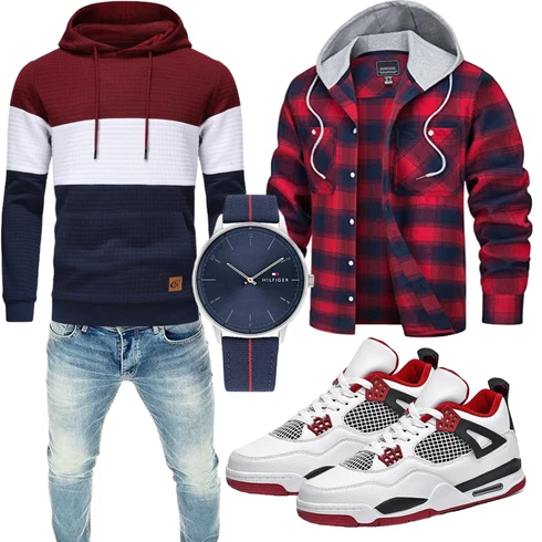 Bordeaux/Dunkelrot/Rot/Lila Sport Sweatshirt/Hoodie/Unisex Hoodie/Sport Hoodie/Ausgefallener Hoodie/Strick Hoodie/Kapuzenpullover YuKaiChen kombinieren