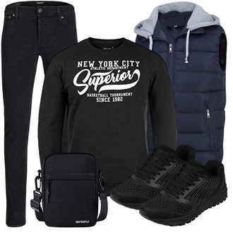 Outfit mit Rosa/Rot/Schwarz Unisex Hoodie/Women's Fleece Sweatshirts/Damen Pullover/Sport Sweatshirt Indicode "Street Style Outfit"