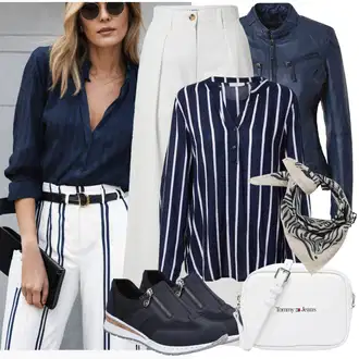 Outfit s Modrá/Tmavě Modrá Kožené Bund Bunda z Umělé Kůže/Kožené Bund/Motorkářské Bund/Motorkářská bunda/Kožená vintage bunda/Bunda s Bočním Zipem/Kožená Bomber Bund Maze "Stylový look na jaro"