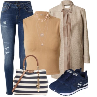 moderne Outfit sa Plava/Tamnoplava Kožna Jakna/Kožne jakne/Zimska jakna/High Waist Traperice/Push-up Traperice/Traperice s Prorezom/Traperice s Rupom LTB "Moderna kombinacija za slobodno vrijeme"Look: Rap, Stil, cool, Francuske, Prekrasan, Disko, moderne, Old Money
