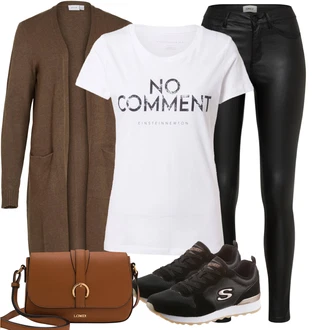S nápisem Outfit s Bílá/Tmavě modrá Mužské běžecké boty/Košile s potiskem/Sportovní tričko/Tričko S nápisem/Fancy tričko einstein & newton "Volnočasový outfit na jaro"