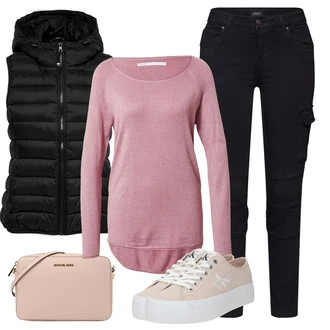 Outfit s Černá/Tmavě modrá/Khaki Cargo Kalhoty/Cargo Tepláky/Motorkářská kalhoty/Skinny Kalhoty Only "Stylový look na jaro"