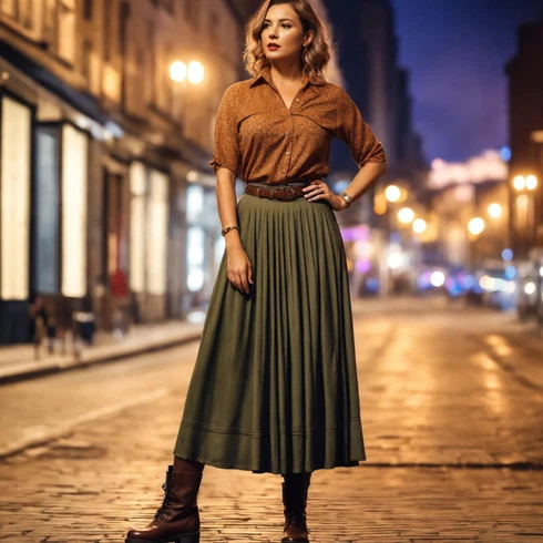 Kombinace Tmavě zelená/Khaki Krátká Sukně/Krátká Plisovaná sukně/Cargo Sukně/Unisex Sukně/Sukně Áčkového Střihu/Zimní Sukně/Sukně Pro Vysokou Školu/Moderní Sukně/60tého Léta Sukně Nasty Gal