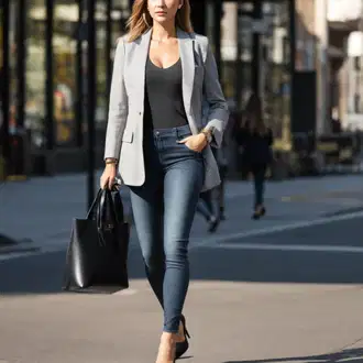 Pametne ležerne kombinacije sa Crna jadea, Crna/Smeđa Udobna pumpa/Salonka Na Visoku Petu/Salonka & Visoki Pet/Elegantna Cipela/Pumpica S Visokim Prednjim Dijelom Kazar, Crna Torba Za Preko Ramena/Torbica/Torbica/baguette vrećica/Mala Torbica/Torba preko ramena/Torba za rame Armani Exchange "Vorstellungsgespraech Jeans Look"