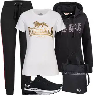 Zima outfit mit Črna/Temno siva/Rdeča Udobna Čevlja/Women's Health shoes/Pohodni Čevelj/Superga Poletne superge/Zimske superge Under Armour "Vsakodnevni Outfit"