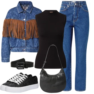 outfit mit Oranžna/Črna/Krem Superga Poletne superge/Ozka Superga/Usnjene superge/Skate Obutev/Superge Luknjasta/Superge Nizka Guess "Vsakodnevni Outfit"