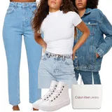 90. leta Slouchy Kavbojke outfiti za dame image