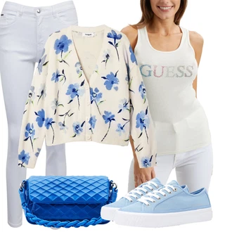 S nápisem Outfit s Guess "Vzhledy pro volný čas"