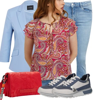 Boxování Outfit s Červená Taška Přes Rameno/Sportovní Taška Přes Rameno/Bagetová taška/Brašna/Dopisová peněženka/Ledvinka/Klasická Taška Přes Rameno/Nafouknutá taška/Malá Taška Desigual "Vzhledy pro volný čas"Look: Na Procházku, Volný čas, Boxování