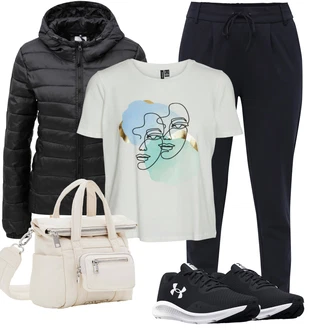 Outfit s Černá/Červená Under Armour "Vzhledy pro volný čas"