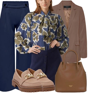 Outfit s Béžová/Hnědá Mokasín/Nízká bota na podpatku/Polobotek michael kors "Vzhledy pro volný čas"