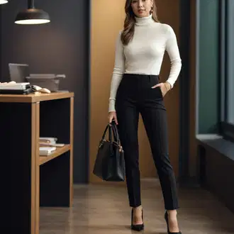 Outfity do práce s zimní obuví "Zimní outfit pro pohovor"