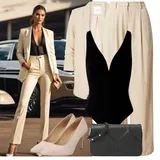 Lněné Kalhoty s Rovnou Nohou Outfity image