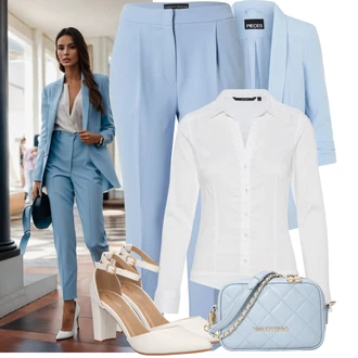 Krep Outfit s Světle modrá/Modrá Nezařazené Dorothy Perkins "Lehký outfit"