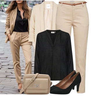 Dlouhé Outfit s Černá/Tmavě šedá Průhledná blůza/Kožená bunda/Kožená bunda pro muže/Dlouhá Halenka/Halenka s Dlouhým Rukávem/Hedvábná Halenka/Halenka se Stojatým Límcem/Oversize Halenka/Slip-on Halenka/Tunikové Tričko/Oversize Muselínová Blůza Kaffe "Vánoční outfit"
