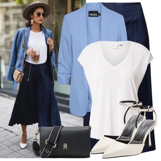 Outfit s Krémová/Červená/Bílá Bota Boty Mary Jane/Vintage Lodička/Lodička s vysokým nártem/Lodička S Páskem/Lodička s T-páskem/Lodička S Páskem/Sandál Na Podpatku/Lodička Slingback Pull&Bear "Módní jarní outfit"