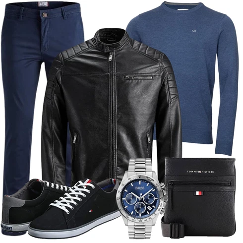 Schwarz/Braun Sportjacke/Motorradjacke/Jacke mit Seitlichem Reißverschluss/Außergewöhnliche Jacke/Bikerjacke/Kunstfaserjacke/Leder Bomberjacke/Kunstlederjacke Jack & Jones kombinieren