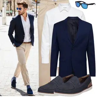 Business Outfits mit Creme/Weiß Bluse Große Größe/Business Hemd/Bügelfreies Hemd/Businesshemd/Musselin Hemd/Hemdbluse SELECTED HOMME "Business Outfit"