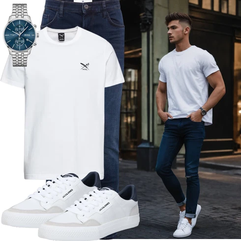 Elegant Dunkelblau/Blau Hose Große Größe/Slim Fit Jeans/Winterjacke/Leder Schuhe/Low Rise Jean/Straight Leg Jean/Regular-Fit Jeans/Thermojeans/Sportschuhe/Lederjacke/Low Waist Jean Tom Tailor kombinierenLook: Old Money, Elegant, Casual, Coole, Schlichte, Französische, Schön, Uni