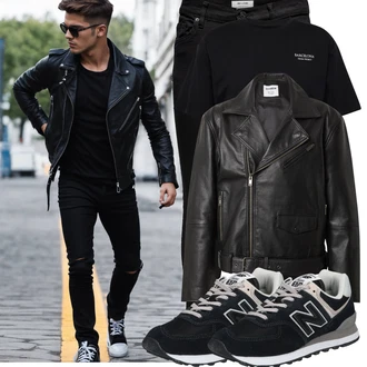 Retro Outfit mit Schwarz/Dunkelblau Sneaker Low/Winter Sneaker/Vintage Sneaker/Schmaler Sneaker/Walkingschuh New Balance "Casual Outfit"Look: Metal, Retro, Smart Casual, Unisex, Classic, Workwear, Elegant, Casual, Esthetische, Outdoor, Sportlich, Schön, 90er