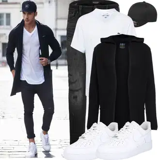 Outfit mit Blau/Hellblau/Weiß Bluse Große Größe/Shirt & Top Große Größe Lacoste "Casual Outfit"