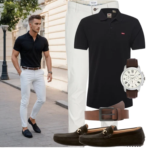 Sommer Beige/Grau/Khaki/Weiß BügelfaltenHose/Slim Hose/Twill Hose Jack & Jones kombinieren