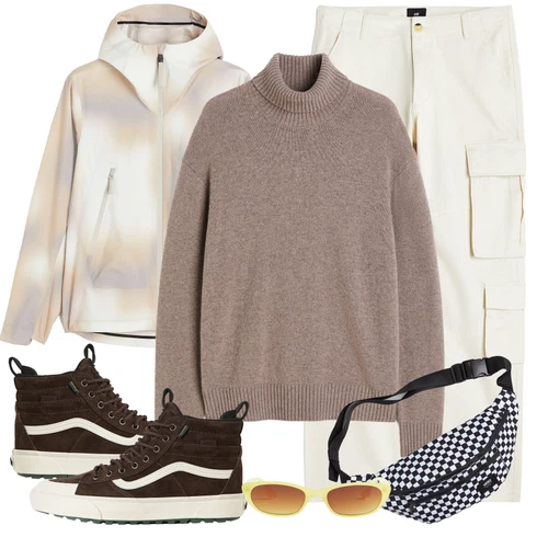 Beige/Braun/Grau/Weiß Sommerjacke/Nachhaltige Jacke/Funktionsjacke/StrickFleecejacke/Windbreaker Jacke/Übergangsjacke/Frühlingsjacke/Kapuzenjacke Default kombinieren