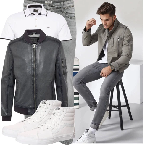 Basic Weiß/Creme/Schwarz Bluse Große Größe/Shirt & Top Große Größe/Poloshirt Jack & Jones kombinieren