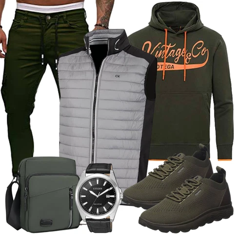 DunkelGrün/Grün/Khaki Löcherne Hose/Freizeithose/Skinny Hose/Boyfriend Hose/Cargohose/Cargo-Jogginghose/Capri/Cargo Short Cassiecy kombinieren