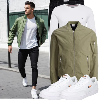 Schmal Kurvige Outfit mit Weiß/Creme Bluse Große Größe/Shirt & Top Große Größe/Langarm-Shirt/Longshirt/Klassische Länge Tommy Hilfiger "Cool Outfit"