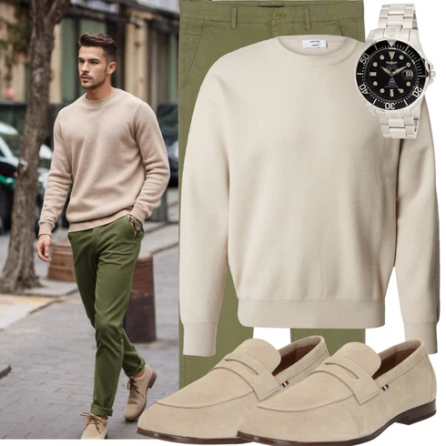 Khaki/Dunkelgrün Hose Große Größe/Twill Hose/5 Pocket Hose/Boyfriend Hose Marc O'Polo kombinieren mit Khaki/Beige/Weiß Hoodie Kaschmir Pullover/Women's Fleece Sweatshirts/Sport Sweatshirt/Damen Pullover/Pullover mit Stehkragen DAN FOX APPAREL