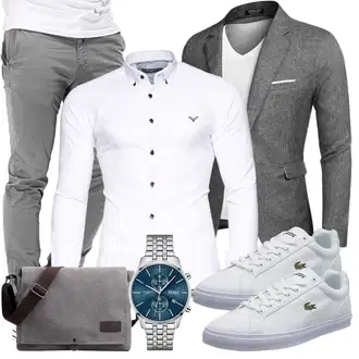 Frühlings Outfits Casual mit Grau COOFANDY "Cool Outfit"Look: Casual, Classic, Elegant, Moderne, Sportlich, Schick, Western, Büro, Stil, Business, Emo, Indoor