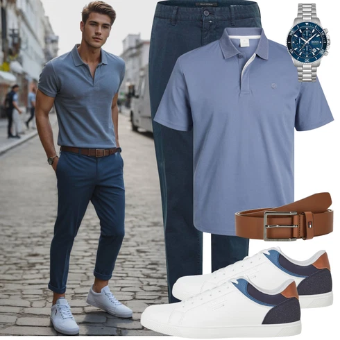 Dunkelblau/Blau/Hellblau Hose Große Größe/Twill Hose/Slim Hose/Boyfriend Hose Marc O'Polo kombinieren
