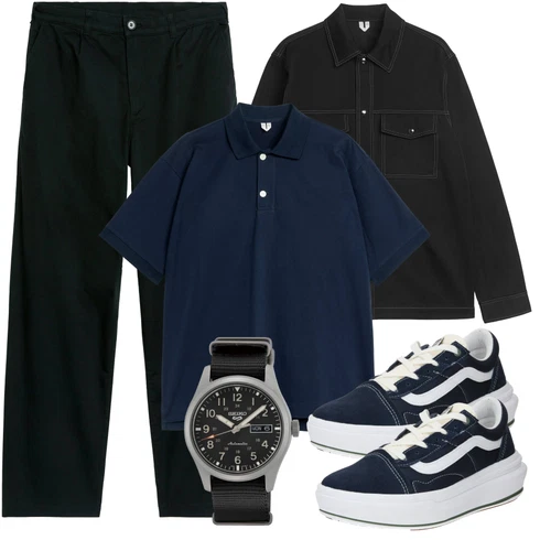 Dunkelblau/Blau/Hellblau Canvas-Sneaker/Schmaler Sneaker/Plateau-Sneaker/Sommer Sneaker/Sneaker Low/Skateschuh Vans kombinieren