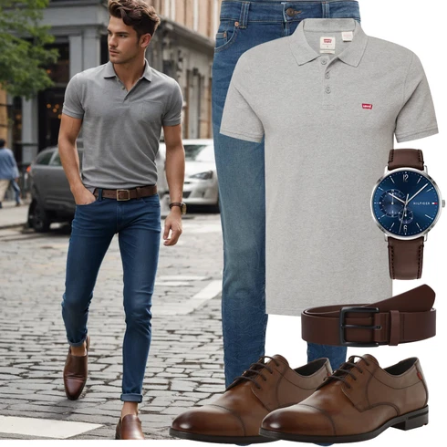 Blau/Hellblau Lederjacke/Slim Fit Jeans/Leder Schuhe/Winterjacke/Herren Lederjacke/Biker Jeans/Low Rise Jean/Thermojeans/Schlupfjeans/Push up Jeans/Low Waist Jean/Jeans mit Schlitz Only & Sons kombinieren mit Dunkelbraun/Braun FrauenGürtel Ohne Schnalle/Casual Gürtel/LederGürtel/Klassische Gürtel/Breiter Gürtel About You