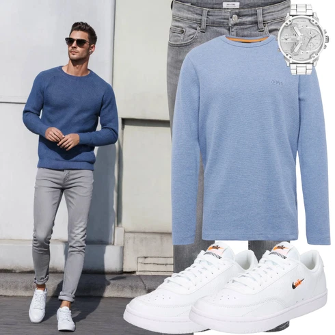 Grau/Hellgrau/Dunkelgrau Cropped Jeans/Girlfriend Jeans/Straight Leg Jean/Damen 7/8-Länge Jeans/CapriJeans/Knöchelstiefel/Slim Fit Jeans/Regular-Fit Jeans Only & Sons kombinieren