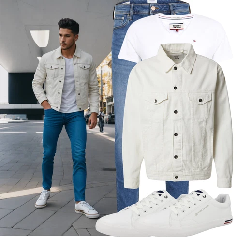 Weiß/Creme Bluse Große Größe/Shirt & Top Große Größe/Kurzarm T-Shirt/Funktions T-Shirt/Ausgefallenes T-shirt/Laufschuhe für Männer/Sport-T-Shirt/Casual T-Shirt/Shirt/Mesh Shirt Tommy Jeans kombinieren mit Weiß/Creme/Khaki Cordjacke/Sommerjacke/Vintage Jacke/Nachhaltige Jacke/Shirtjacke/Jeanshemd/Musselin Hemd/Casual Hemd/Hemdbluse about you x jaime lorente