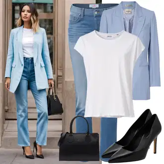 Outfit s Světle Modrá/Modrá Boyfriend Sako/Kožená bunda pro muže/Bavlněný Sako/Kožená Pánská Bund/Kordové Sako Polo Ralph Lauren "Edler 90. léta styl"