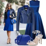 90. leta Usnjene Jakne outfiti za dame image