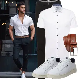 Elegant Outfit mit Schwarz Hose Große Größe/Slim Hose/Skinny Hose/Business Hose/Twill Hose/AnzugHose/Hose mit Schlitz/StretchHose SELECTED HOMME "Elegant Outfit"Look: Uni, Outdoor, Coole, Smart Casual, Unisex, Premium, Büro, Old Money, Classic, Schlichte, Elegant