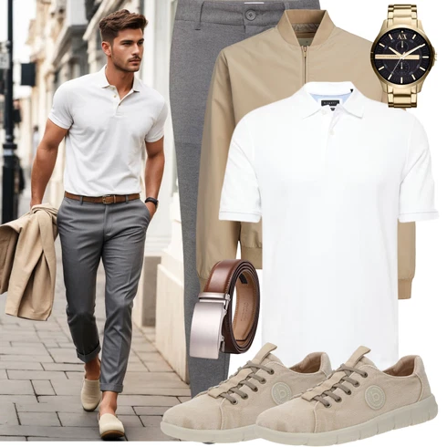 Weiß/Creme/Dunkelblau Bluse Große Größe/Shirt & Top Große Größe/Poloshirt Bugatti kombinieren