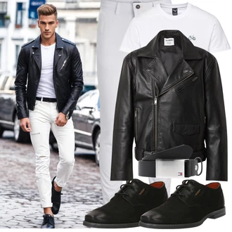 Outfit mit Schwarz Vintage Schnürschuh/Oxford Schuh/Schnürer/Schuh Ohne Schnürsenkel/vegane schuhe/Business-Schuh Bugatti "Elegant Outfit"