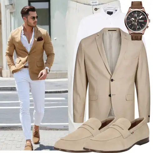Beige/Khaki/Braun Anzug Sakko/Kaschmir-Strickjacke/Strickjacke Tracht/Baumwoll Strickjacke/Strickjacke Gefüttert/Stehkragen-Strickjacke/Wolle Strickjacke/Sommerstrickjacke Jack & Jones kombinieren